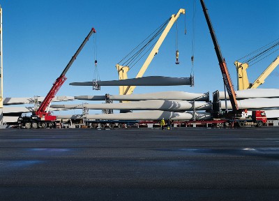 Bilboko Portuan ontziratuko dira, lehenbizikoz, offshore aerosorgailuak