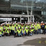 Visita de estudiantes de ingeniería de la UPV/EHU  a las obras de la estación marítima de cruceros