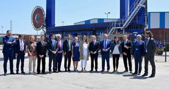 Opening of the extended railway terminal at the container terminal of the port of Bilbao
