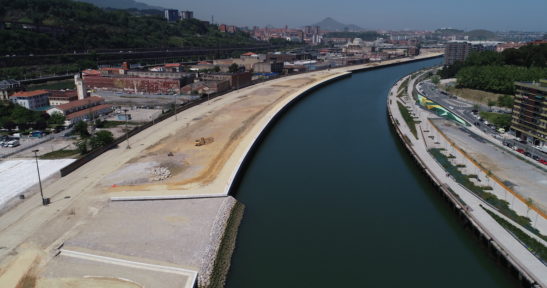 Completion of filling works on the left bank of the Deusto Canal