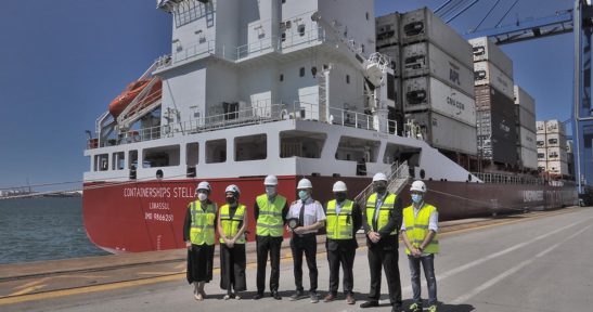 Containerships Stellar, Bilboko Portuan ekainean porturatzen den GNLak bultzatutako bigarren edukiontzi-ontzia