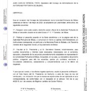 Resolución del Consejo de Administración de la Autoridad Portuaria de Bilbao sobre cambio de sede