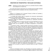 Resolución sobre delegación en la Presidencia de la APB la competencia de resolución de expedientes sancionadores en materia de contaminación marina producida desde tierra